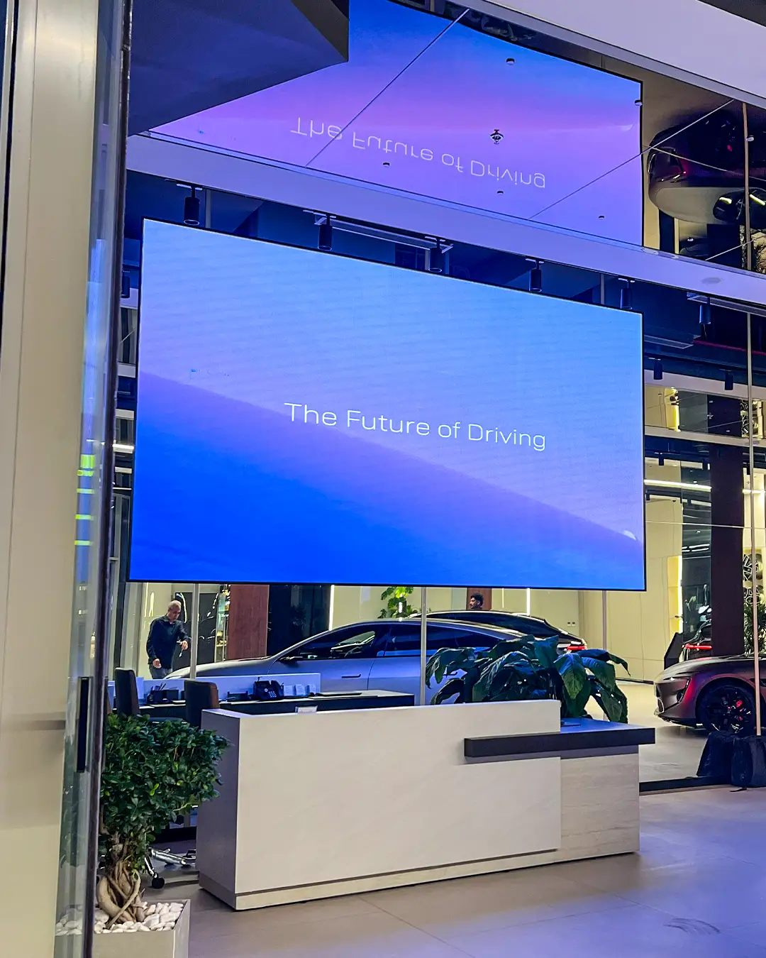 Indoor LED Screen Oman for showroom product displays and branding.