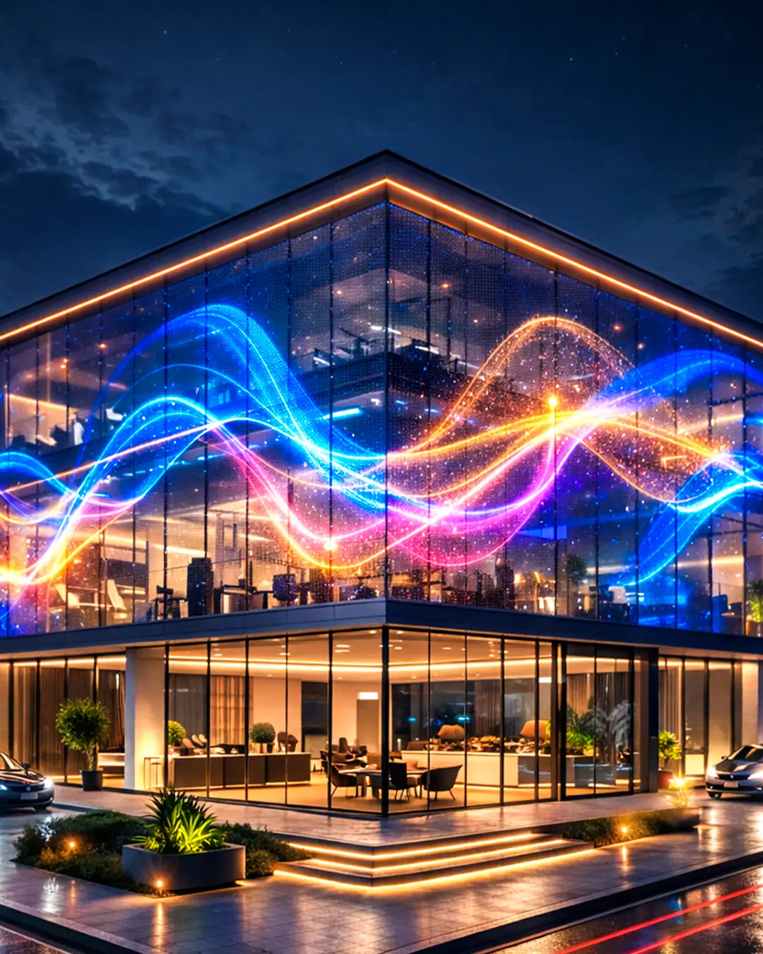 Transparent LED Screen Oman for glass facades, showrooms, and retail displays.